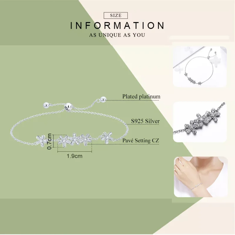 (bild till) Pandora Stil Armband Tusensköna - Scb084 - View 5