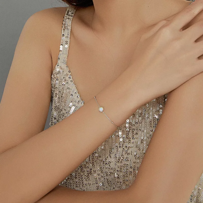 (bild till) Pandora Stil Armband Underbar Opal - Bsb054 - View 7