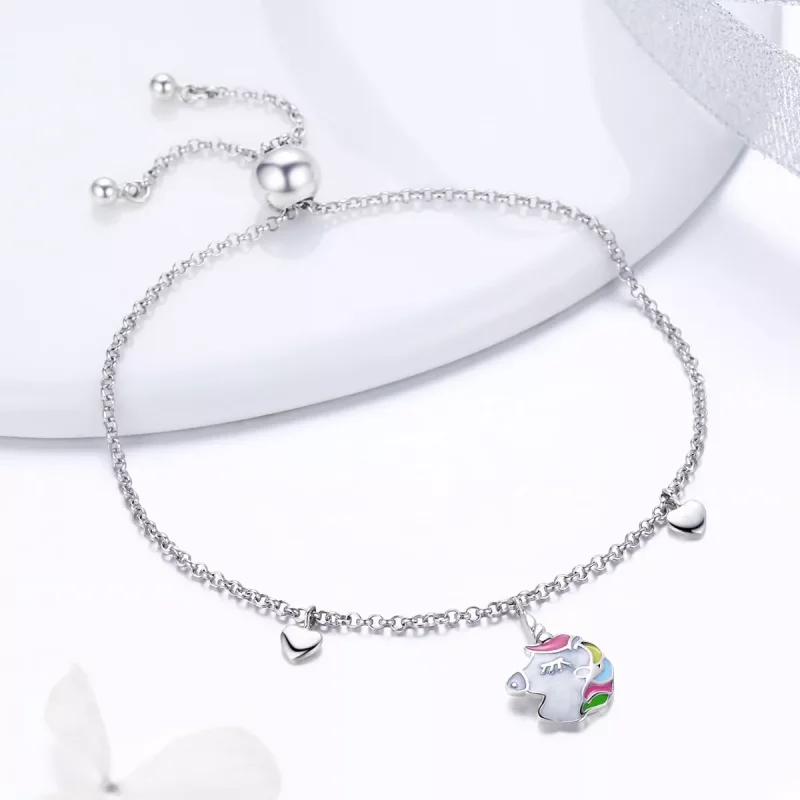 (bild till) Pandora Stil Armband Unicorn Minne - Scb106 - View 4
