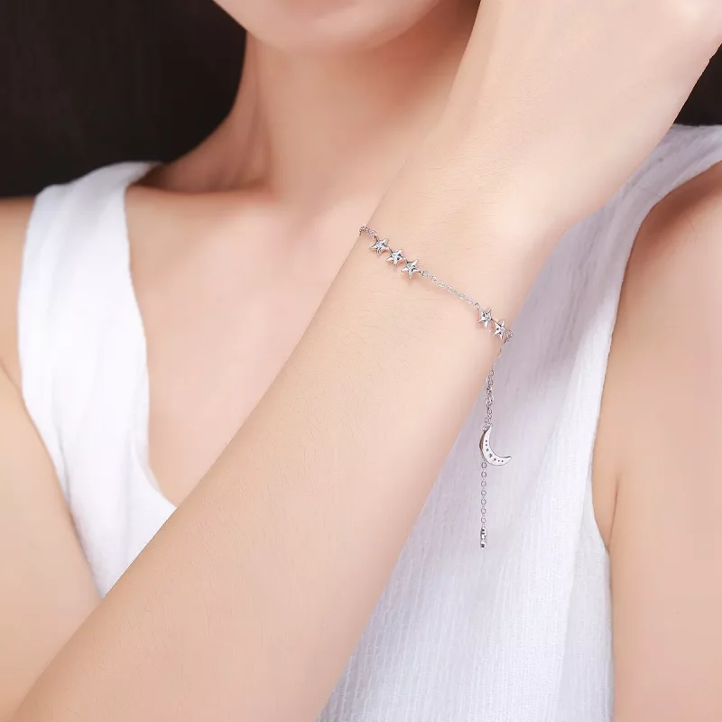 (bild till) Pandora Stil Armband Viskning av Stjärna Och Måne - Scb007 - View 2
