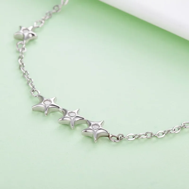 (bild till) Pandora Stil Armband Viskning av Stjärna Och Måne - Scb007 - View 3