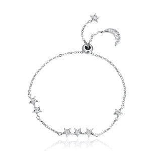 (bild till) Pandora Stil Armband Viskning av Stjärna Och Måne - Scb007