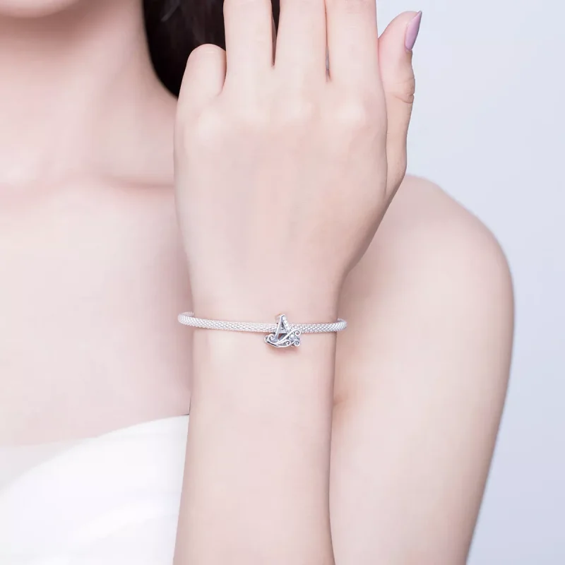 (bild till) Pandora Stil Armring Bokstaven A - Scb829 - View 3