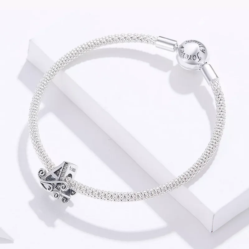 (bild till) Pandora Stil Armring Bokstaven A - Scb829 - View 4