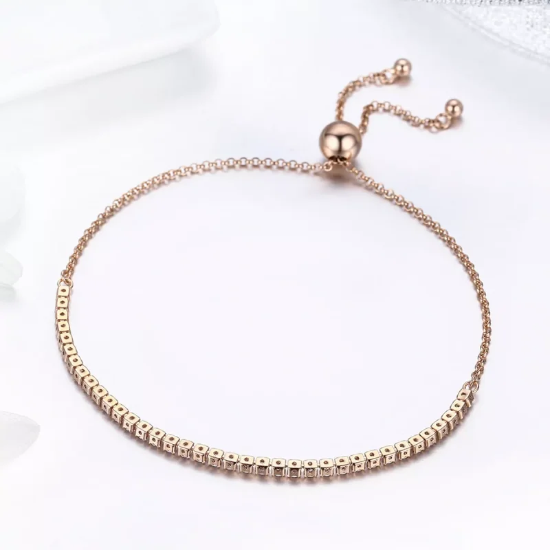 (bild till) Pandora Stil Armring Elegant Följeslagare 14 Karats Guldpläterad - Scb046 - View 5