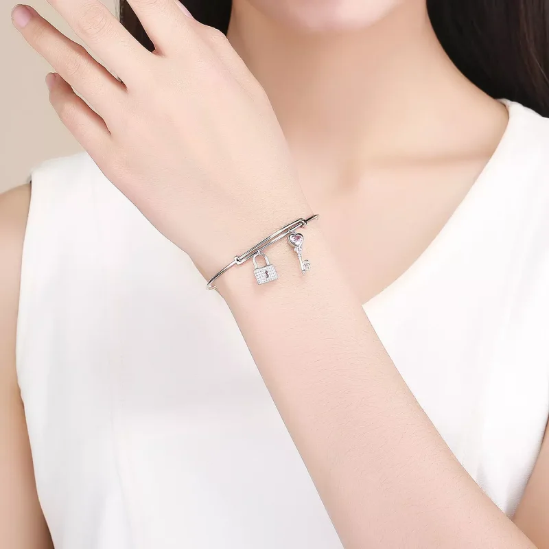 (bild till) Pandora Stil Armring Love Lock - Scb127 - View 5