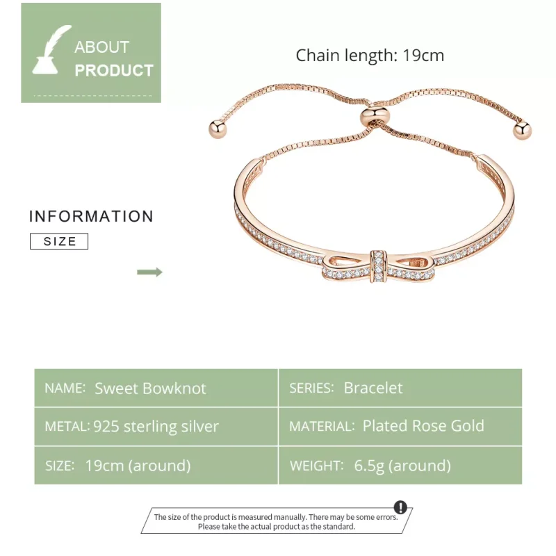 (bild till) Pandora Stil Armring Söt Bowknot 14 Karat Roséguld - Scb108-C - View 5