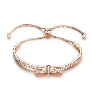 (bild till) Pandora Stil Armring Söt Bowknot 14 Karat Roséguld - Scb108-C