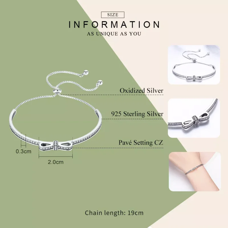 (bild till) Pandora Stil Armring Sweet Bow - Scb108 - View 5