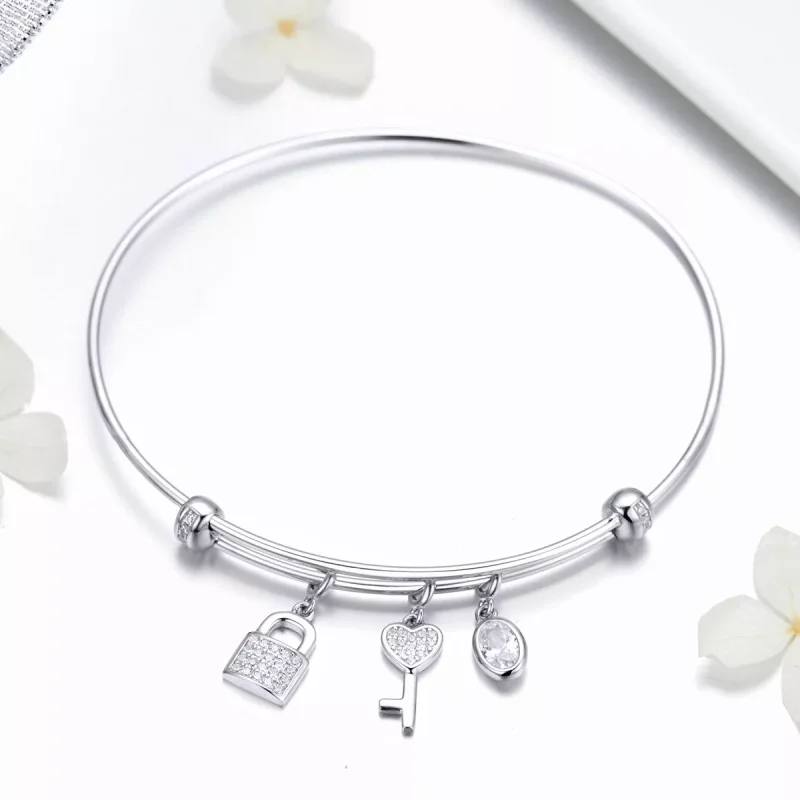 (bild till) Pandora Stil Armring Vackert Löfte - Scb119 - View 4