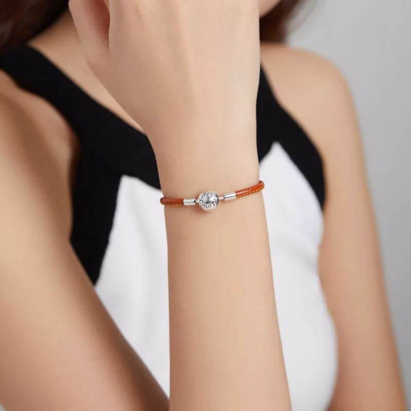 (bild till) Pandora Stil Läderarmband Familj För Evigt - Scb215 - View 6