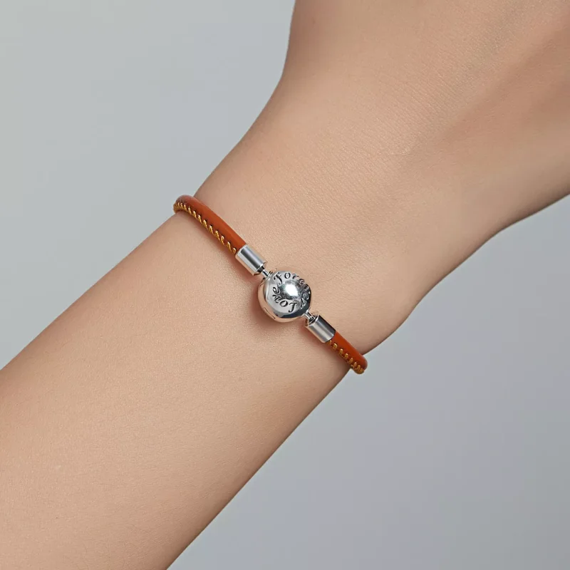 (bild till) Pandora Stil Läderarmband Familj För Evigt - Scb215 - View 7