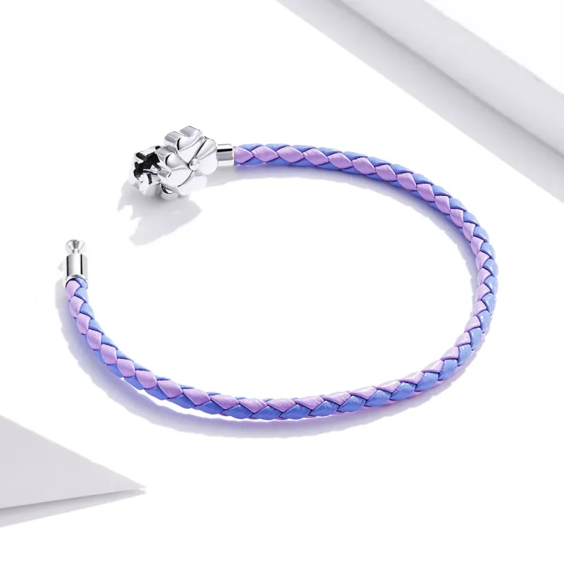 (bild till) Pandora Stil Läderarmband Lyckoklöver - Scb214 - View 4