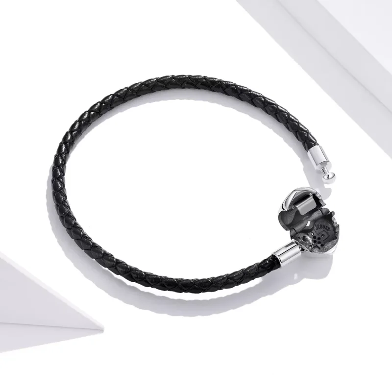 (bild till) Pandora Stil Läderarmband Modernt Korsläder - Scb205 - View 4