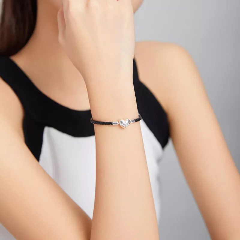 (bild till) Pandora Stil Läderarmband Modernt Korsläder - Scb205 - View 6