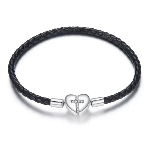 (bild till) Pandora Stil Läderarmband Modernt Korsläder - Scb205