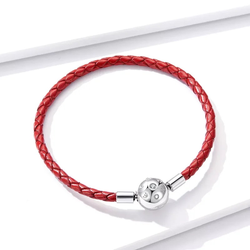 (bild till) Pandora Stil Läderarmband Rött Läder - Bsb042 - View 2