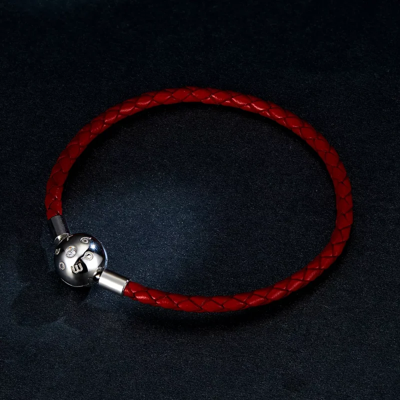 (bild till) Pandora Stil Läderarmband Rött Läder - Bsb042 - View 5