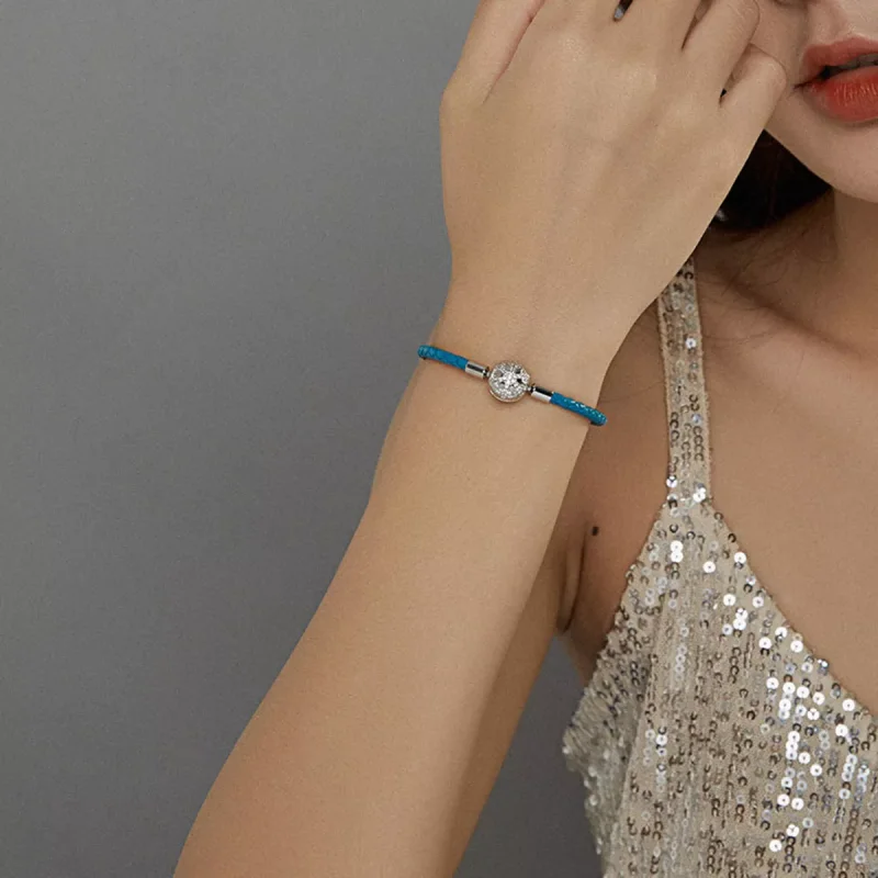 (bild till) Pandora Stil Läderarmband Snöflinga - Scb196 - View 5
