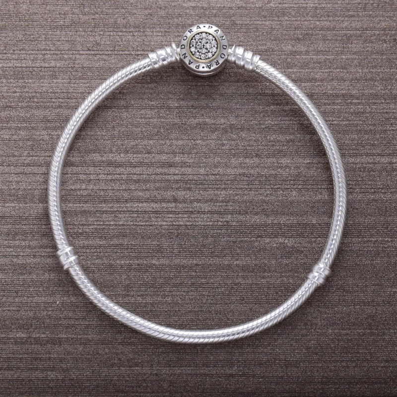 (bild till) Moments Silver & Gold Ormkedjearmband, PANDORA Signature 590741C - View 2