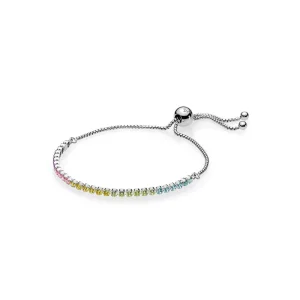 (bild till) Pandora Armband Mousserande Sträng Med Flera Färger - 590524Pczmx