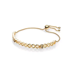 (bild till) Pandora Armring Honungsbi 14 Karats Guldpläterad - 567109En16