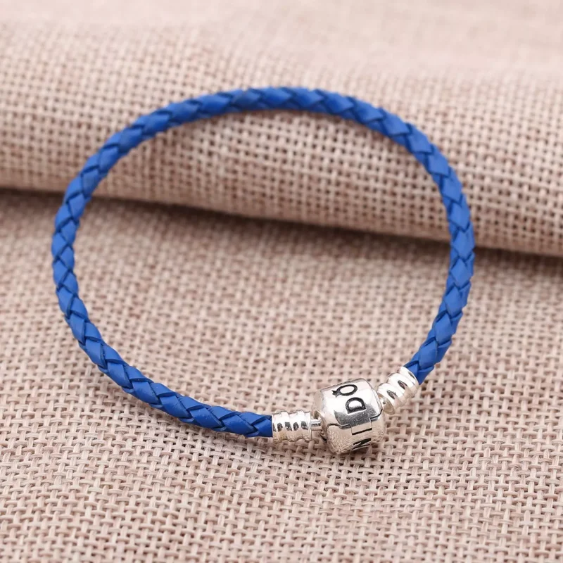 (bild till) Pandora Läderarmband Blått Enda Läder - 590705Crd-B - View 2