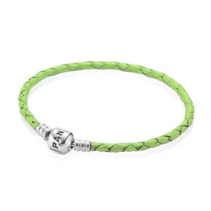(bild till) Pandora Läderarmband Grönt Enkelläder - 590705Crd-Vt