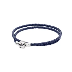 (bild till) Pandora Läderarmband Mörkblå - 590705Cdb-D