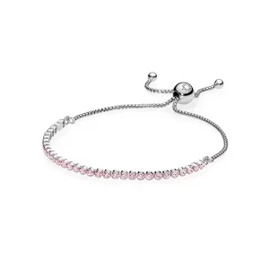 (bild till) PANDORA Pink Sparkling Strand Armband 590524PCZ