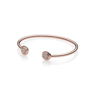 (bild till) Pandora Öppen Armring Signatur 14 Karat Roséguld - 580528Cz