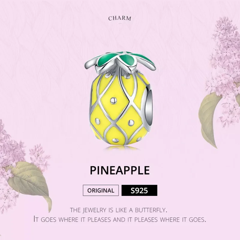 (bild till) Pandora Stil Berlock Ananas - Bsc128 - View 5