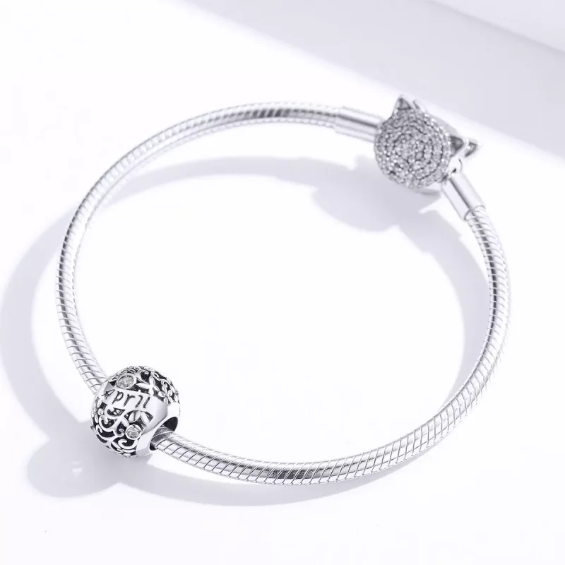 (bild till) Pandora Stil Berlock April Birthstone - Scc1385-4 - View 2
