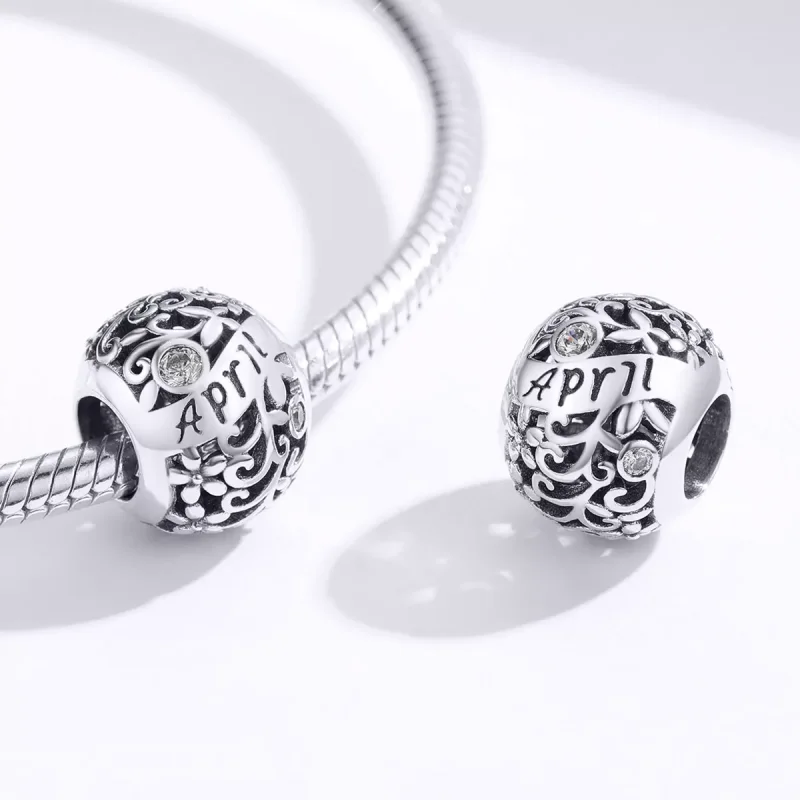 (bild till) Pandora Stil Berlock April Birthstone - Scc1385-4 - View 3