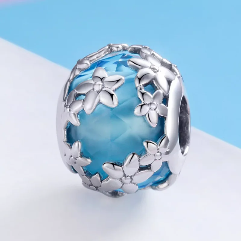 (bild till) Pandora Stil Berlock Aquamarine Daisy'S Confession - Scc878 - View 2