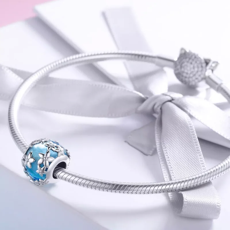 (bild till) Pandora Stil Berlock Aquamarine Daisy'S Confession - Scc878 - View 3