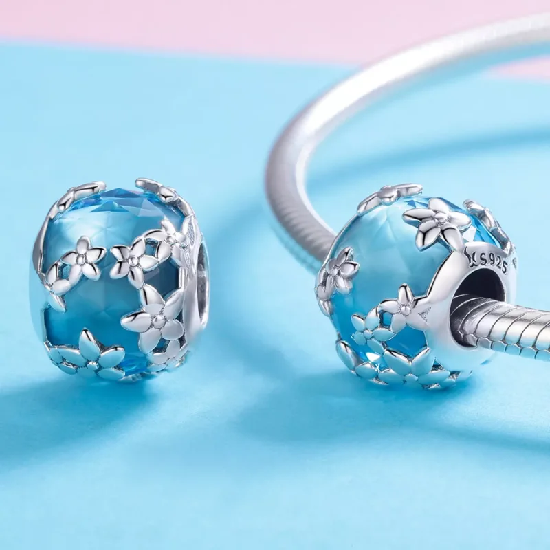 (bild till) Pandora Stil Berlock Aquamarine Daisy'S Confession - Scc878 - View 4