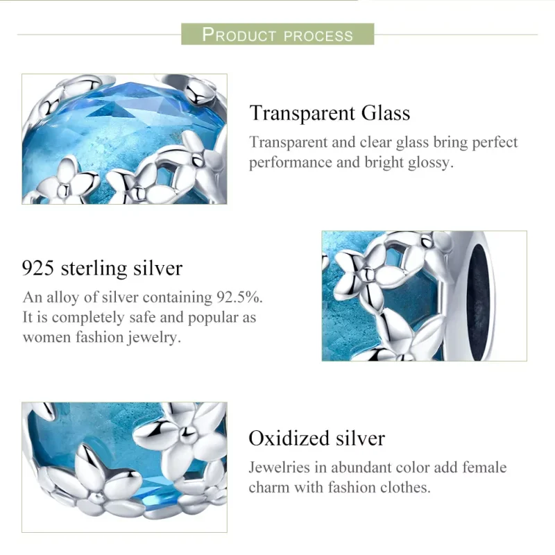 (bild till) Pandora Stil Berlock Aquamarine Daisy'S Confession - Scc878 - View 7