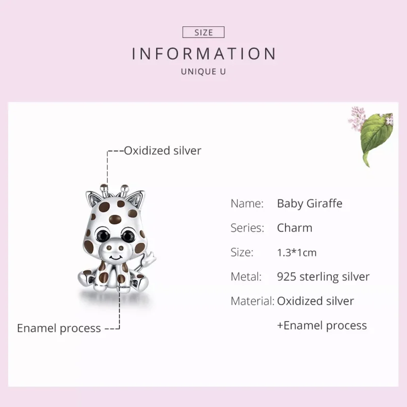 (bild till) Pandora Stil Berlock Baby Giraff - Scc1691 - View 7