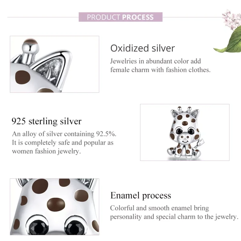 (bild till) Pandora Stil Berlock Baby Giraff - Scc1691 - View 8