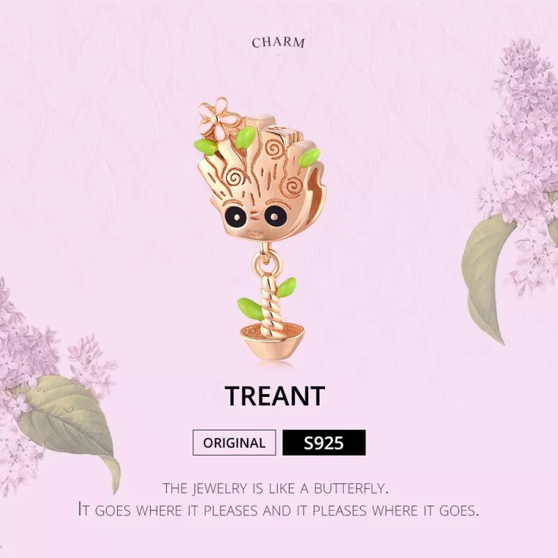 (bild till) Pandora Stil Berlock Baby Groot 14 Karat Roséguld - Bsc130 - View 5