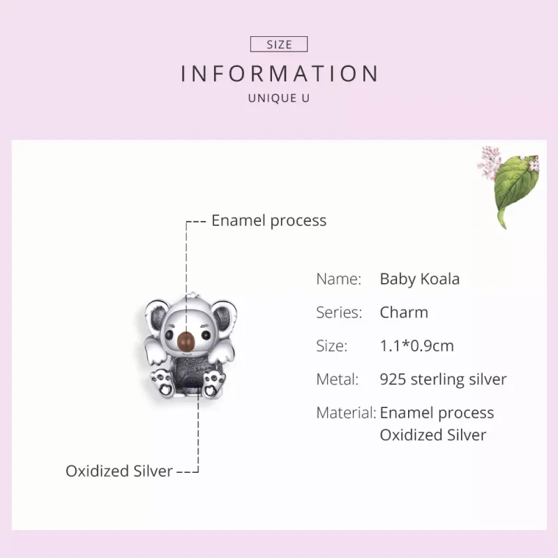 (bild till) Pandora Stil Berlock Baby Koala - Scc1304 - View 3