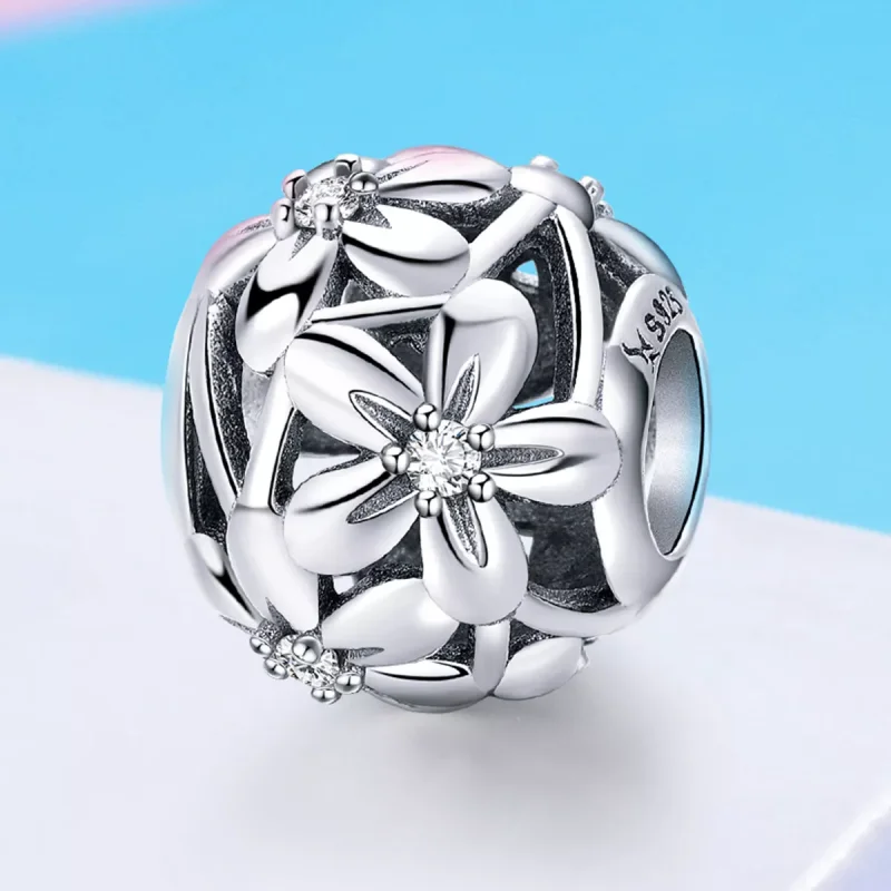 (bild till) Pandora Stil Berlock Blomma Form - Scc729 - View 4