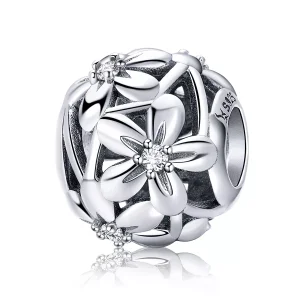 (bild till) Pandora Stil Berlock Blomma Form - Scc729
