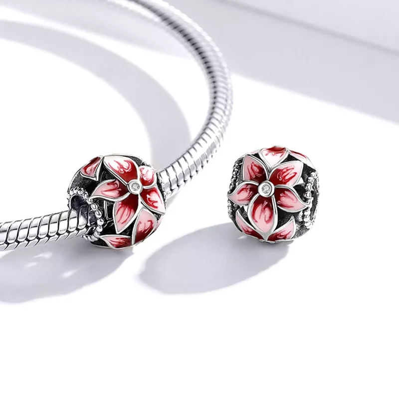 (bild till) Pandora Stil Berlock Blommande Blomma - Scc1707 - View 4