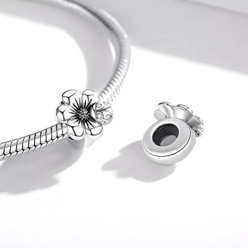 (bild till) Pandora Stil Berlock Blommande Blomma - Scc1722 - View 4