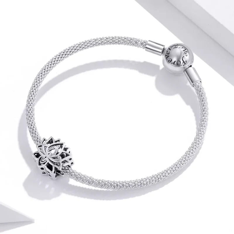 (bild till) Pandora Stil Berlock Blommande Lotus - Scc1724 - View 3