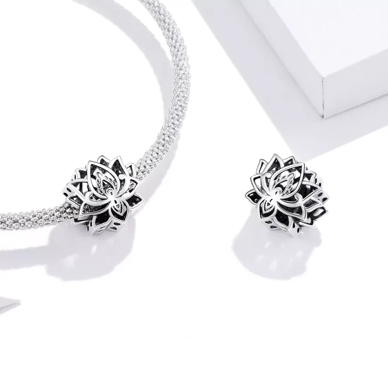 (bild till) Pandora Stil Berlock Blommande Lotus - Scc1724 - View 4