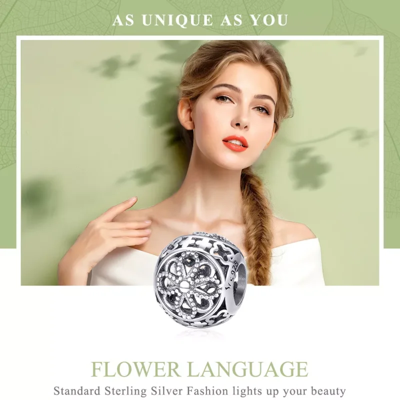 (bild till) Pandora Stil Berlock Blommar - Scc899 - View 6
