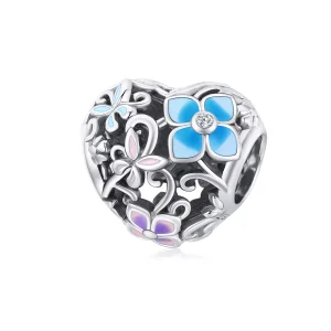 (bild till) Pandora Stil Berlock Blommor Och Fjärilar - Scc1836